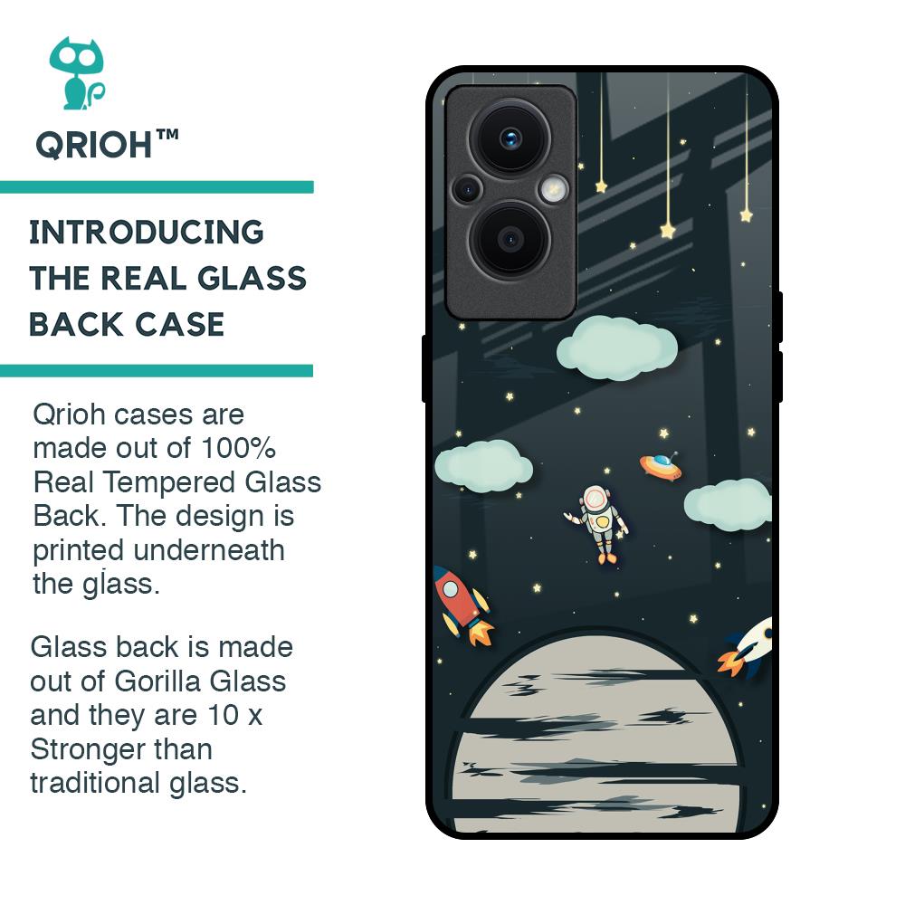Astronaut Dream Glass Case For OPPO F21 Pro 5G