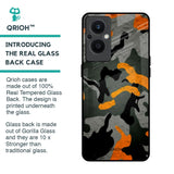 Camouflage Orange Glass Case For OPPO F21 Pro 5G