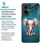 Adorable Baby Elephant Glass Case For OPPO F21 Pro 5G