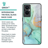 Green Marble Glass Case for OPPO F21 Pro 5G