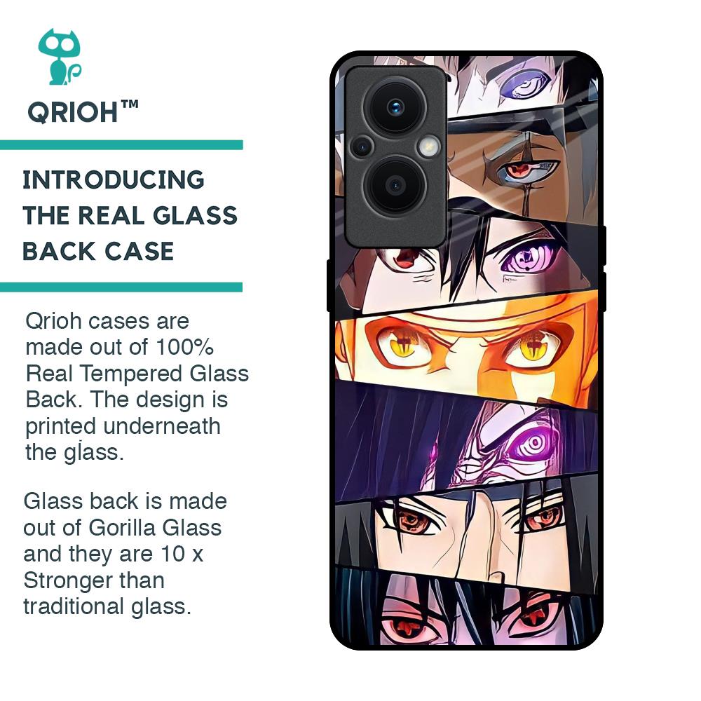 Anime Eyes Glass Case for OPPO F21 Pro 5G