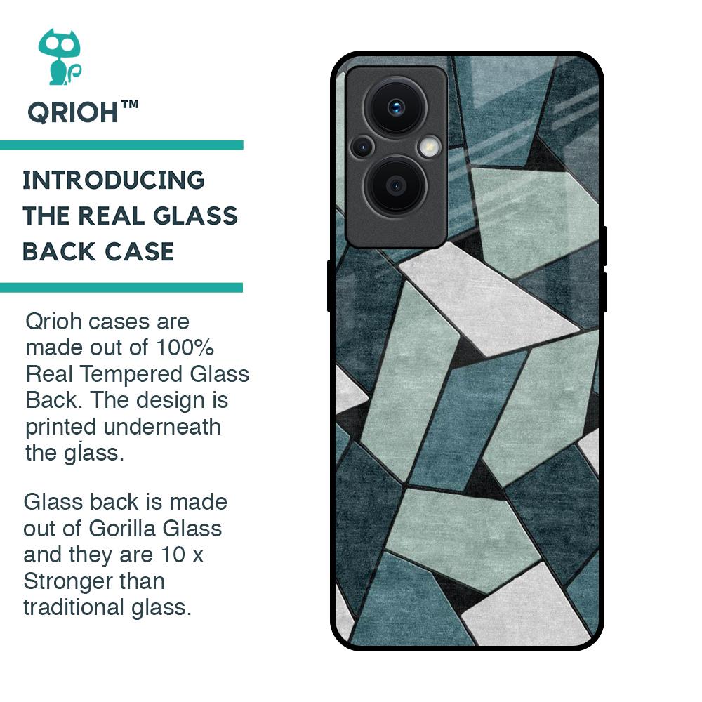 Abstact Tiles Glass Case for OPPO F21 Pro 5G