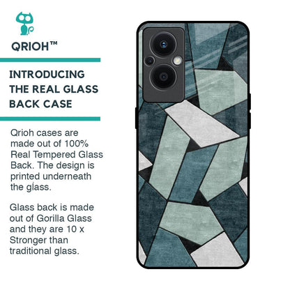 Abstact Tiles Glass Case for OPPO F21 Pro 5G