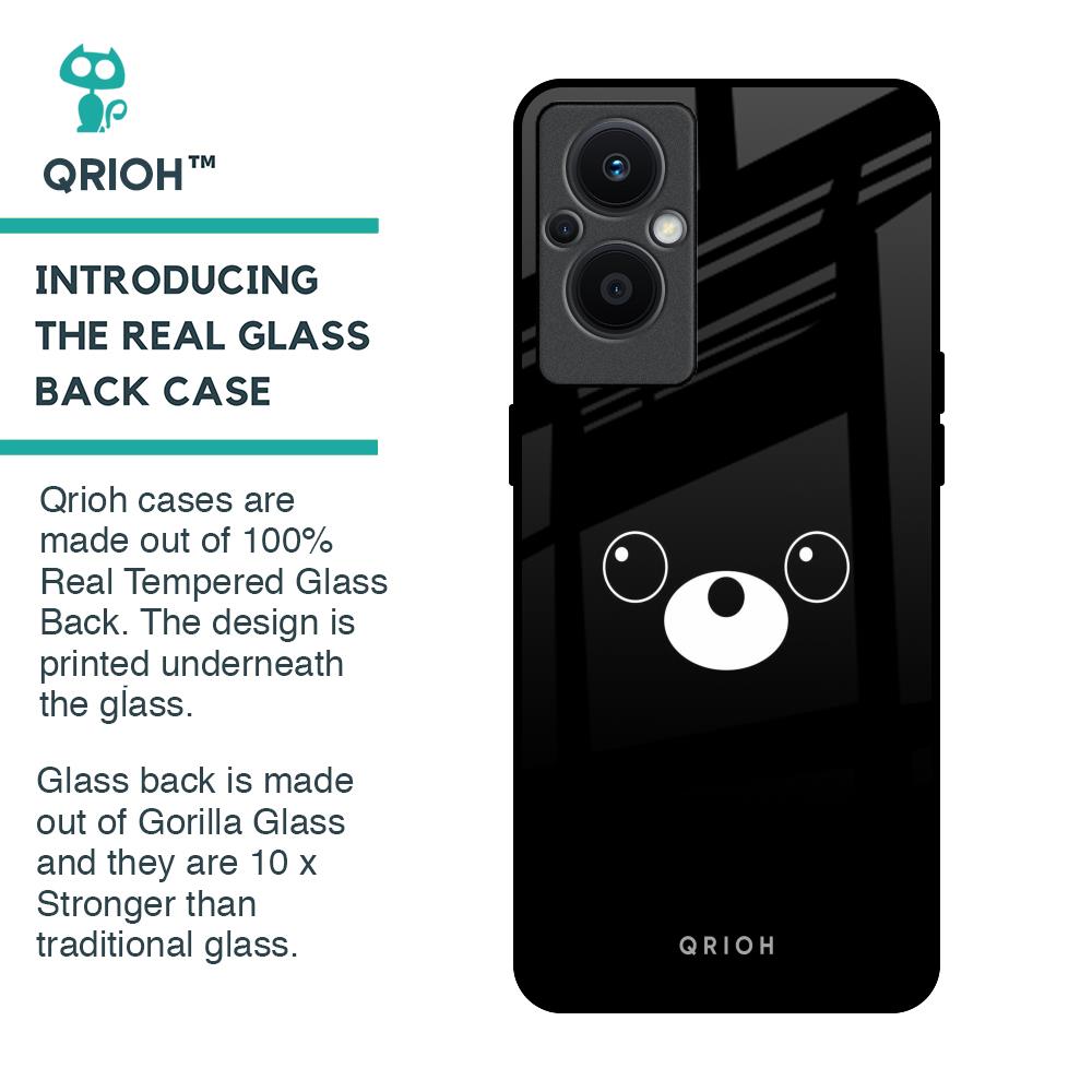 Cute Bear Glass Case for OPPO F21 Pro 5G