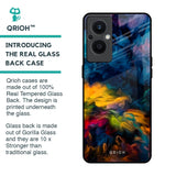 Multicolor Oil Painting Glass Case for OPPO F21 Pro 5G