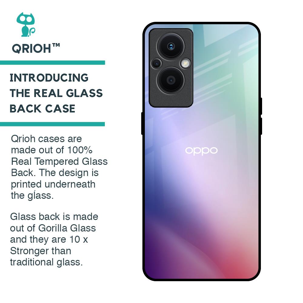 Abstract Holographic Glass Case for OPPO F21 Pro 5G
