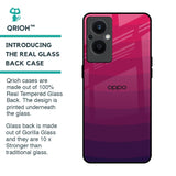 Wavy Pink Pattern Glass Case for OPPO F21 Pro 5G