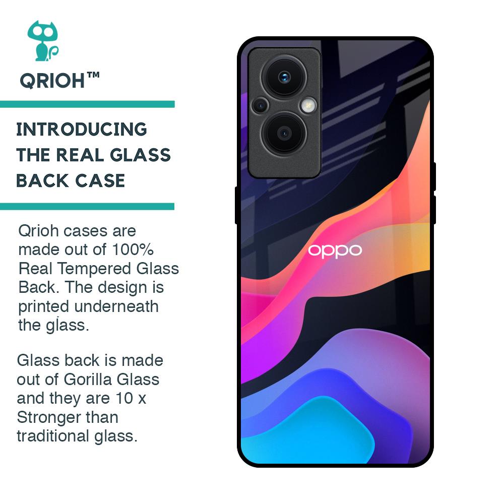 Colorful Fluid Glass Case for OPPO F21 Pro 5G