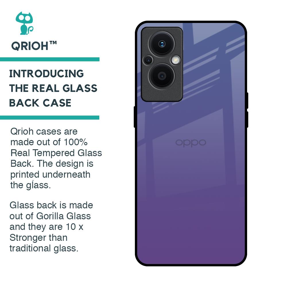 Indigo Pastel Glass Case For OPPO F21 Pro 5G