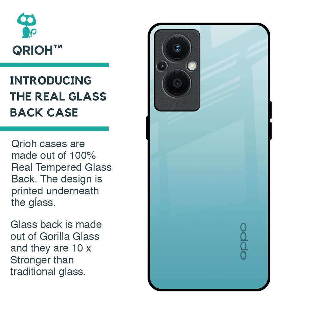 Arctic Blue Glass Case For OPPO F21 Pro 5G
