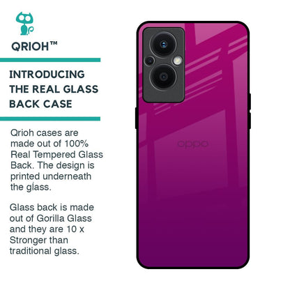 Magenta Gradient Glass Case For OPPO F21 Pro 5G