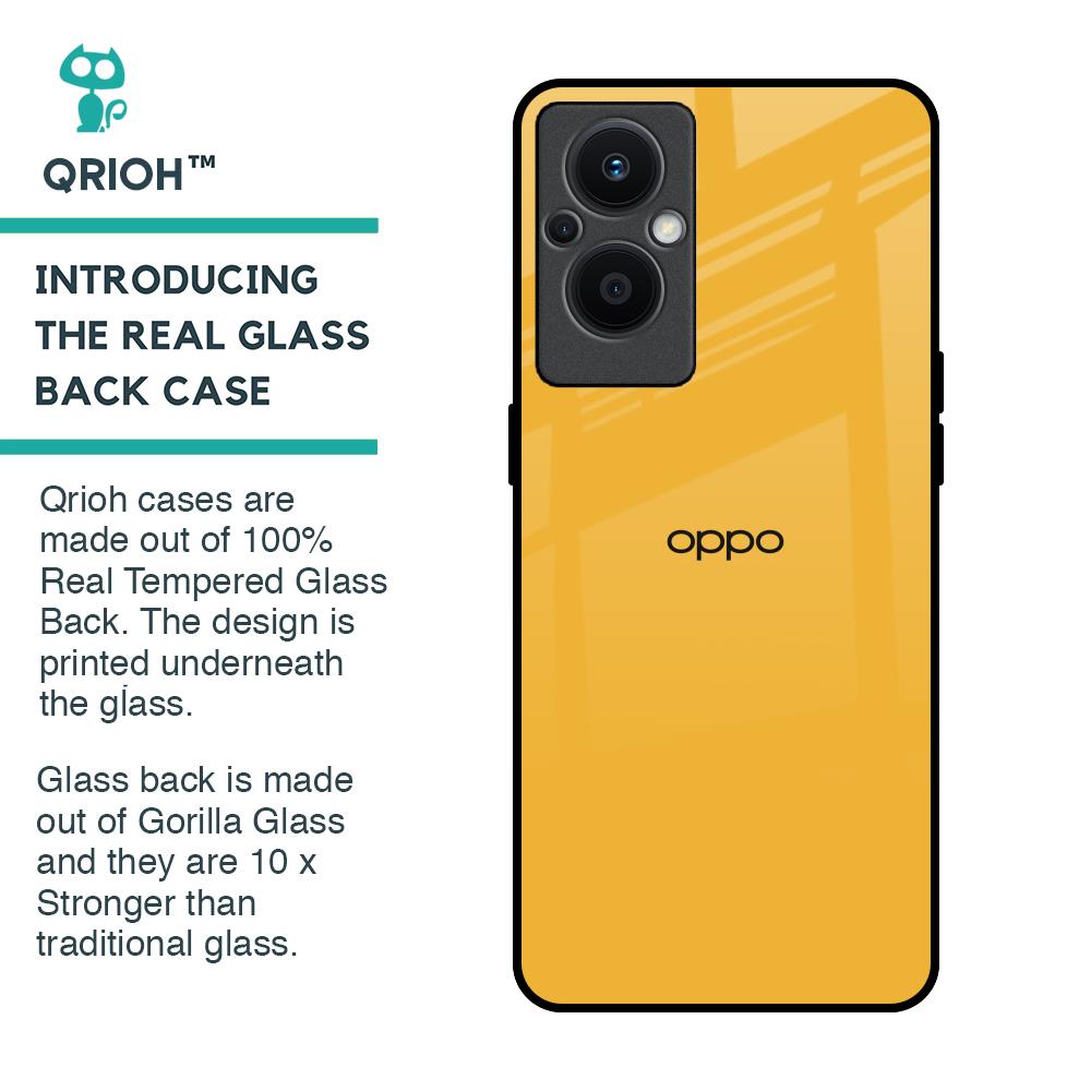 Fluorescent Yellow Glass case for OPPO F21 Pro 5G