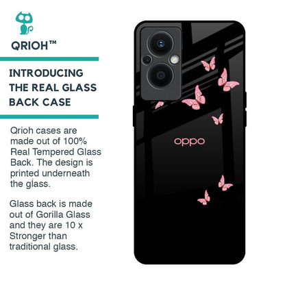 Fly Butterfly Glass Case for OPPO F21 Pro 5G