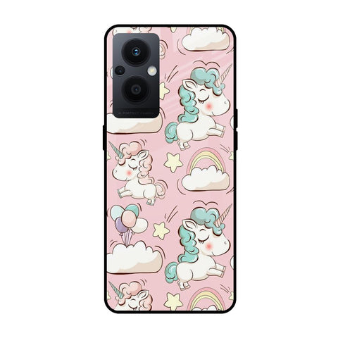 Balloon Unicorn OPPO F21 Pro 5G Glass Cases & Covers Online