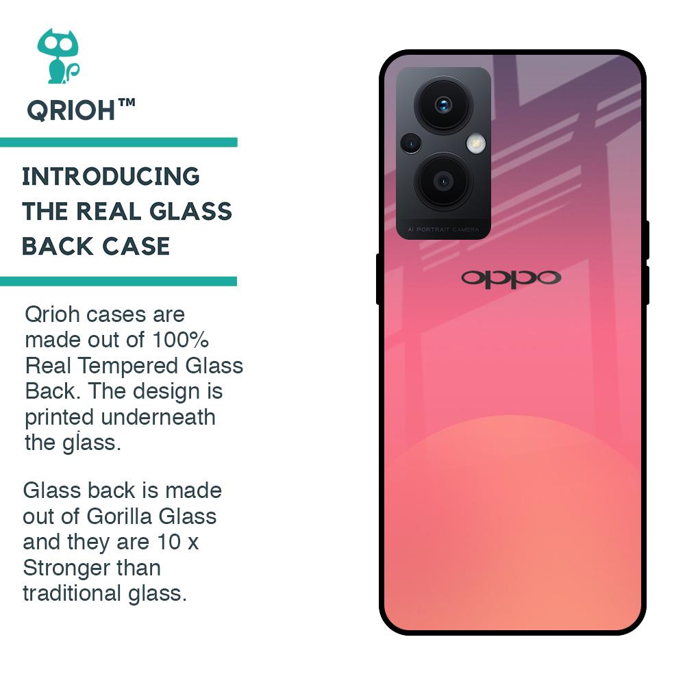 Sunset Orange Glass Case for OPPO F21 Pro 5G