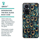 Peacock Feathers Glass case for OPPO F21 Pro 5G