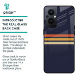 Tricolor Stripes Glass Case For OPPO F21 Pro 5G