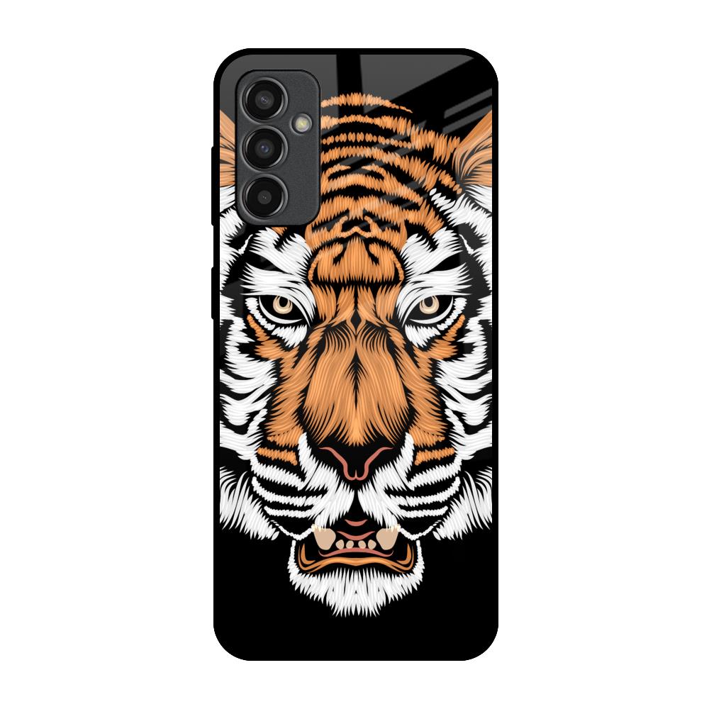 Angry Tiger Samsung Galaxy F13 Glass Back Cover Online