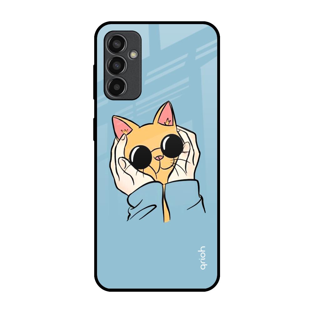Adorable Cute Kitty Samsung Galaxy F13 Glass Back Cover Online