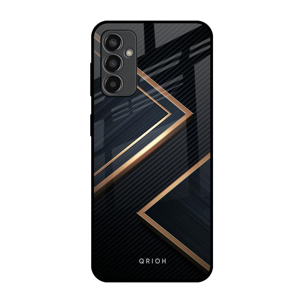 Sleek Golden & Navy Samsung Galaxy F13 Glass Back Cover Online