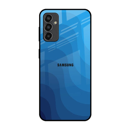 Blue Wave Abstract Samsung Galaxy F13 Glass Back Cover Online
