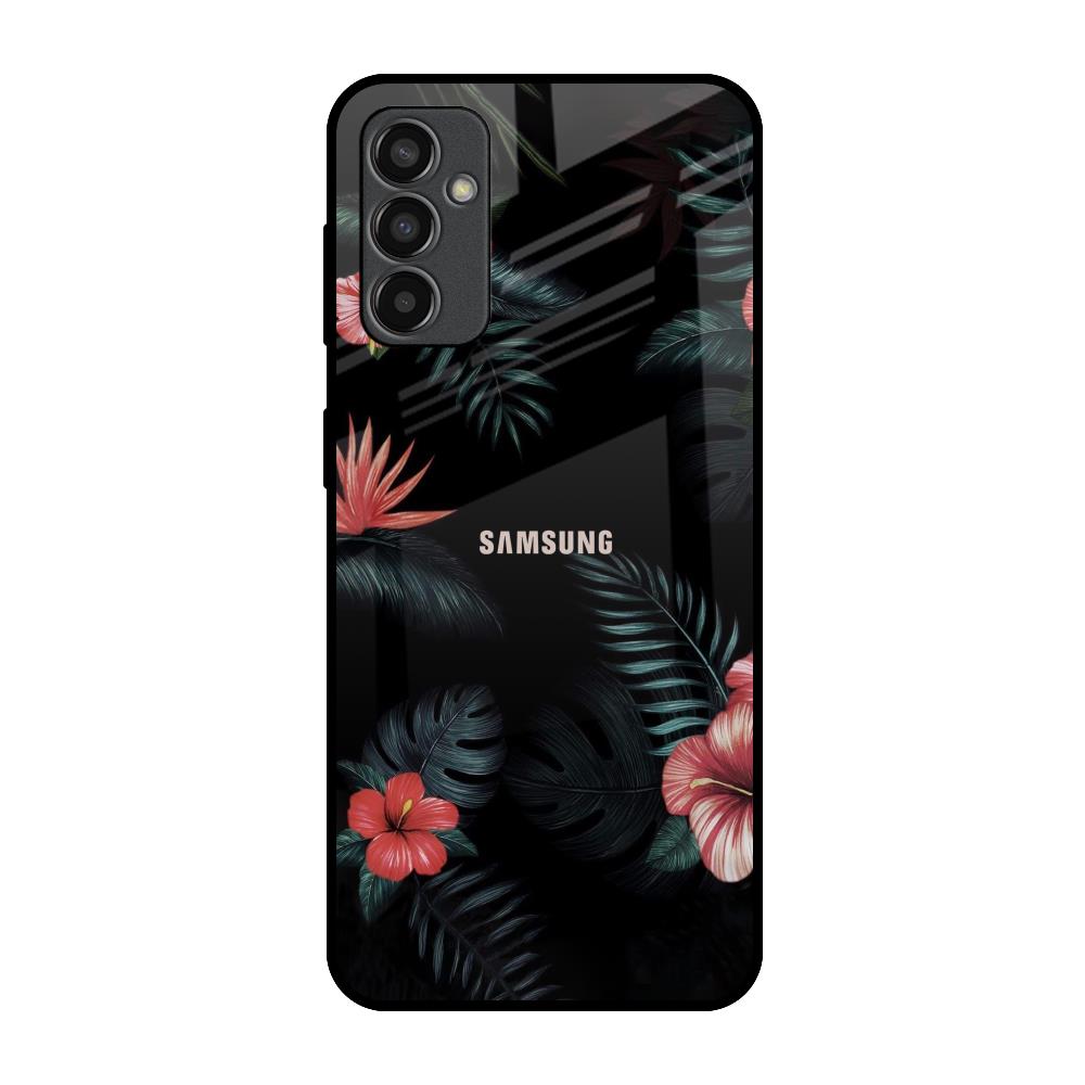 Tropical Art Flower Samsung Galaxy F13 Glass Back Cover Online
