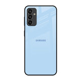 Pastel Sky Blue Samsung Galaxy F13 Glass Back Cover Online