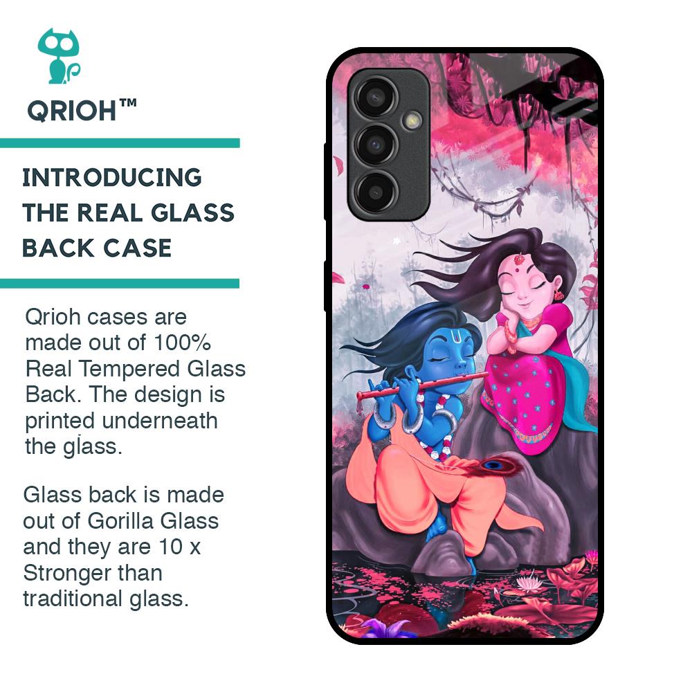 Radha Krishna Art Glass Case for Samsung Galaxy F13