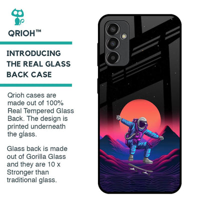 Retro Astronaut Glass Case for Samsung Galaxy F13