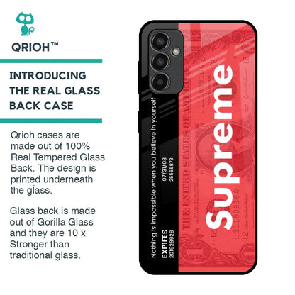 Supreme Ticket Glass Case for Samsung Galaxy F13