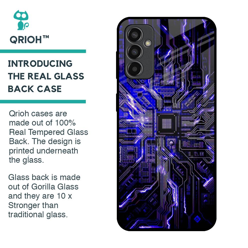Techno Color Pattern Glass Case For Samsung Galaxy F13