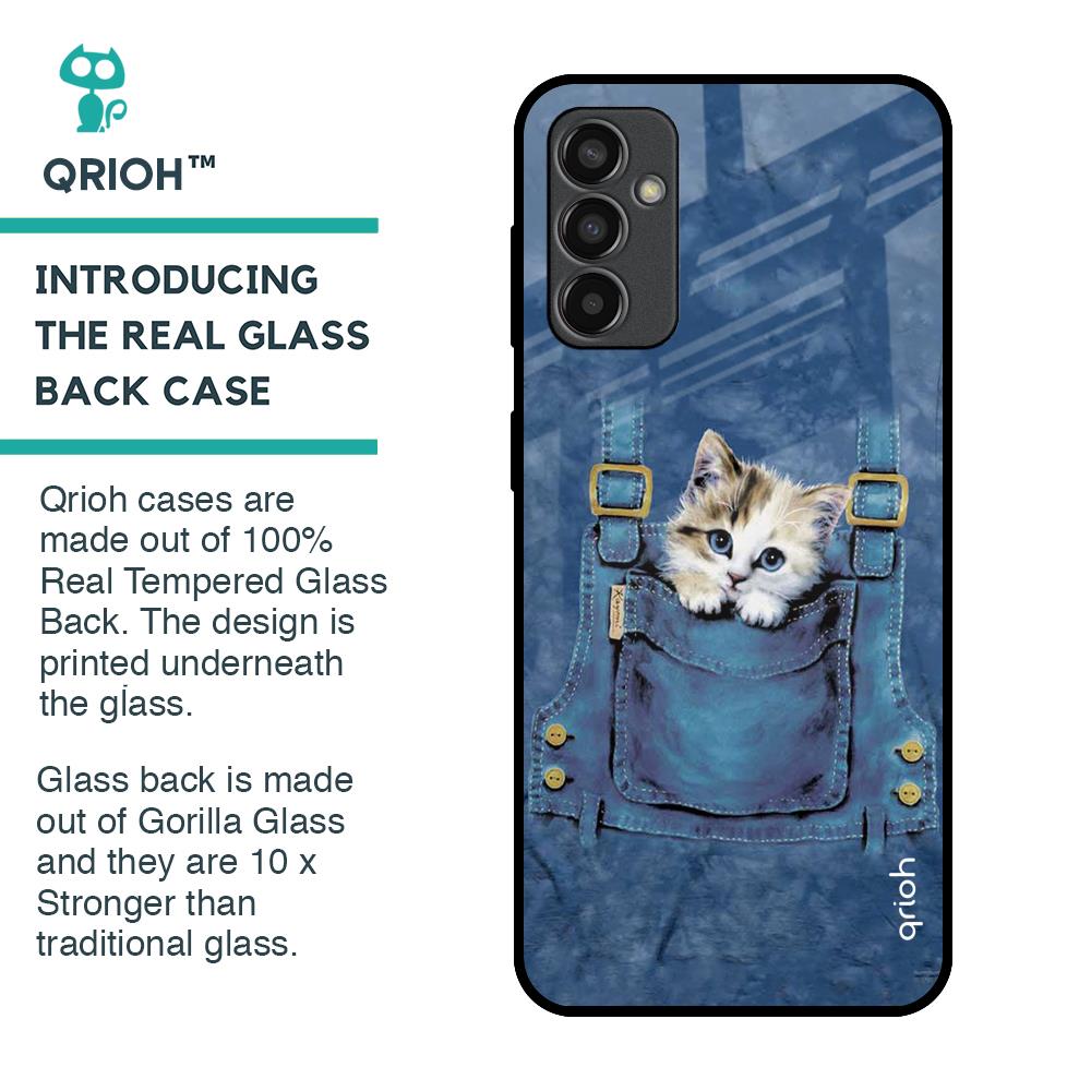 Kitty In Pocket Glass Case For Samsung Galaxy F13