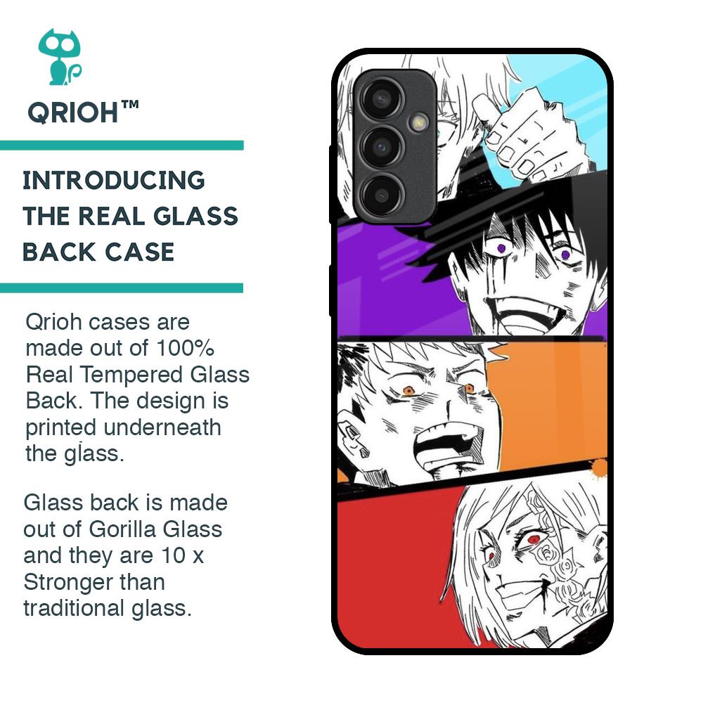 Anime Sketch Glass Case for Samsung Galaxy F13