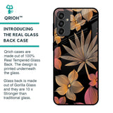 Lines Pattern Flowers Glass Case for Samsung Galaxy F13