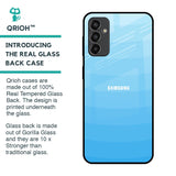 Wavy Blue Pattern Glass Case for Samsung Galaxy F13