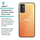 Orange Curve Pattern Glass Case for Samsung Galaxy F13
