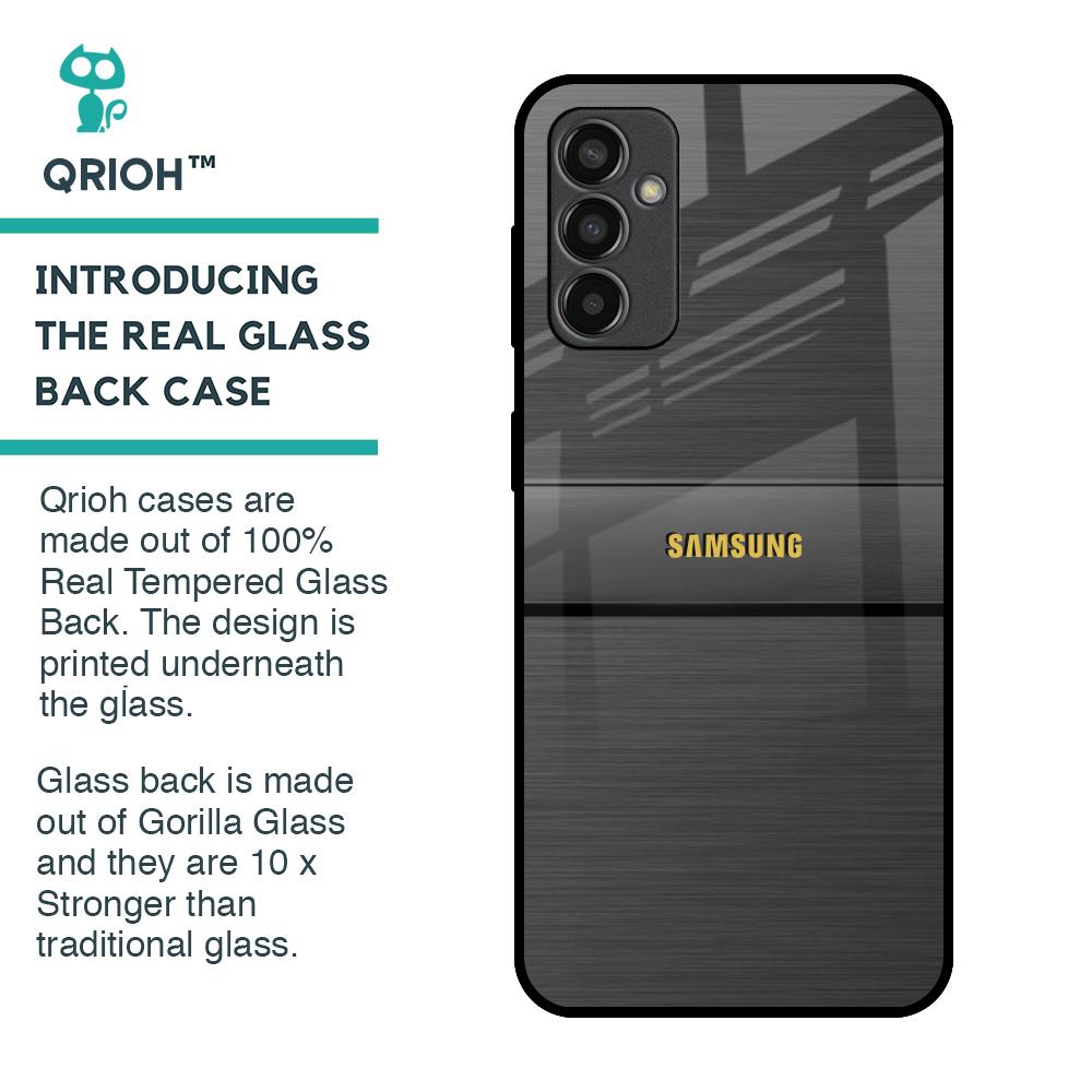 Grey Metallic Glass Case For Samsung Galaxy F13