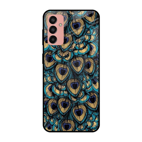 Peacock Feathers Samsung Galaxy F13 Glass Cases & Covers Online