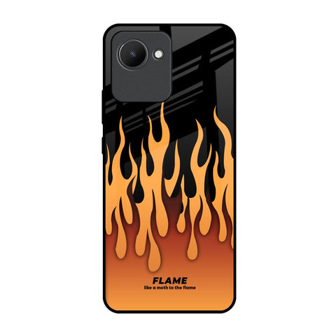 Fire Flame Realme C30 Glass Back Cover Online