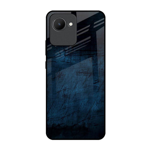 Dark Blue Grunge Realme C30 Glass Back Cover Online