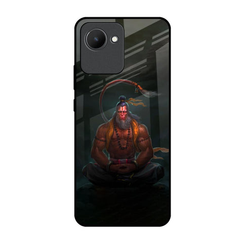 Lord Hanuman Animated Realme C30 Glass Back Cover Online