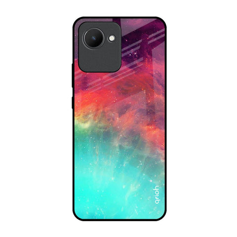 Colorful Aura Realme C30 Glass Back Cover Online