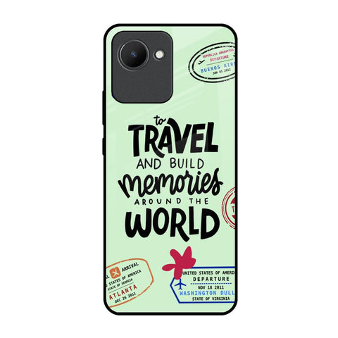 Travel Stamps Realme C30 Glass Back Cover Online