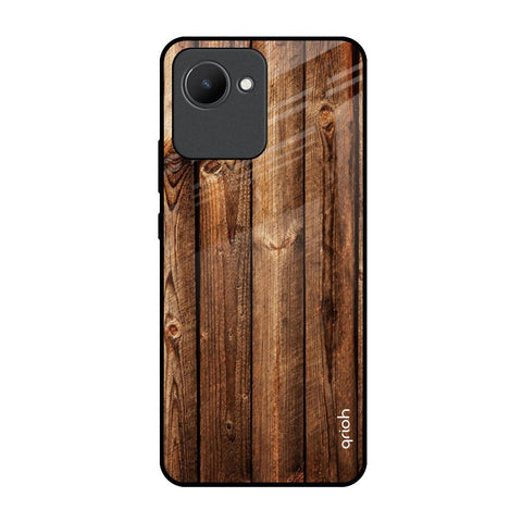 Timber Printed Realme C30 Glass Back Cover Online
