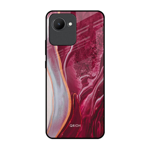 Crimson Ruby Realme C30 Glass Back Cover Online