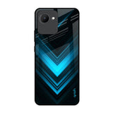 Vertical Blue Arrow Realme C30 Glass Back Cover Online