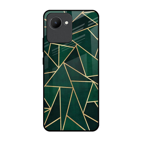 Abstract Green Realme C30 Glass Back Cover Online