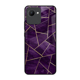 Geometric Purple Realme C30 Glass Back Cover Online