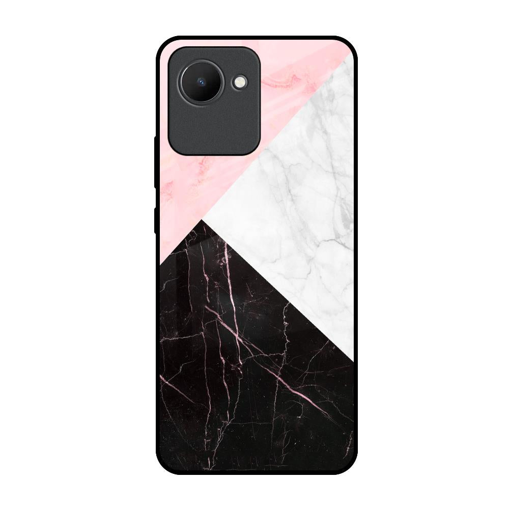 Marble Collage Art Realme C30 Glass Back Cover Online