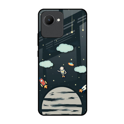 Astronaut Dream Realme C30 Glass Back Cover Online